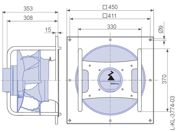 Plug Fan Centrifugal impeller Fan ZiehlAbegg ZAbluefin GR31I-ZID.DC.CR - Image 6