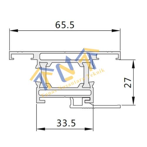Pentapost Centerpost / Profile Alumunium AHU - Image 2